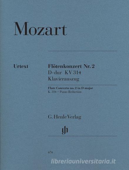 Flute Concerto no.2 in D major KV314 Wolfgang Amadeus Mozart Spartiti